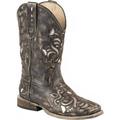 Roper Kids Girls Belle Square Toe Western Cowboy Boots Mid Calf