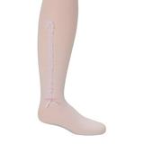 Wenchoice Little Girls Pink Solid Color Frilly Trim Detail Footed Tights