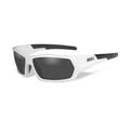 Next- Polarized Grey Lens/ Gloss Pearl White Frame Rx-able Sunglasses