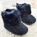 Winter Warm Fleece Knit Snow Boots Soft Crib Shoes Baby Kids Girl Booties 0-18M