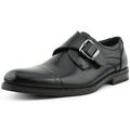 Amali Men's Monk Strap Lazio Buckle Slip on Cap Toe Oxford Dress Shoe Black Size 10.5