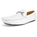 Amali Mens Faux Rucker Moccasin Drivier Slip-on Loafer White Size 14