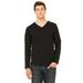 Bella + Canvas Jersey Long-Sleeve V-Neck T-Shirt (3425) Black, S