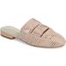 1.State Syre Bare Nude Geometric Woven Leather Flat Slip-On Slide Mule (9.5)