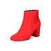 INC International Concepts Womens Floriann Fabric Almond Toe Ankle Fashion Boots