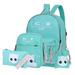 Girls Boys Backpack Set Kids School Bookbag with Shoulder Bag, Handbag, Storage Bag, 4-in-1 Cute Canvas School Backpacks