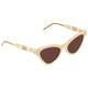 Gucci Brown Cat Eye Ladies Sunglasses GG0597S-005 55