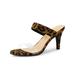 Allegra K Women's Clear Strap High Heels Slides Sandals