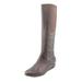enzo angiolini deanjaw women round toe leather brown knee high boot