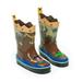 Kidorable Little Boys Brown Pirate Treasure Map Rubber Rain Boots 5-10 Toddler