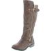 Forever Link Women's Mango-21 Quilted Zipper Accent Riding Boots