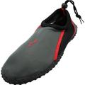 Norty Mens Water Shoes Aqua Socks Surf Beach Pool Swim Slip On 40160-11D(M)US Charcoal/Red