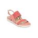 New Women Nature Breeze Icon-02 Mixed Media Rhinestone Slingback Footbed Sandal