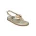 MACKINJ HH04 Women Jeweled Open Toe Thong Slingback Molded Footbed Sandal