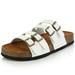 DailyShoes Women's Fashion Multi Trap Gladiator Summer Beach Sandal Shoes, White PU, 6.5 B(M) US