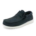 Bruno Marc Men's Navy Blue Linen Canvas Stretch Loafer Shoes Slip On Sneakers Statvus-01 Size 10.5 B(M) US