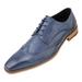 Amali Men's Smooth Wing Tip Lace Up Oxford Dress Shoe with Perfoations Along The Wing & Back, Style Cornik