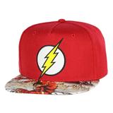 DC Comics Flash Hat - Embroidered Logo Photoreal Bill Youth Snapback Cap