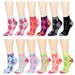 12 Pairs Assorted Colors Women's Ankle Socks Size 9-11 Argyle
