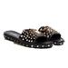 Cape Robbin Tonie Sandals Slides Women Studded Mules Slip On Shoes Black (6.5, BLACK)