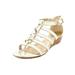 Vince Camuto Giada Womens Size 7.5 Gold Open Toe Wedge Sandals Shoes