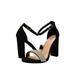 Delicious Laser-S Women's Embellished Open Toe Ankle Strap Heels