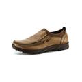 NK Fashion Men's Old Beijing Casual Shoes Antiskid Leather Breathable Comfy Casual Shoes Brown/Camel/Green