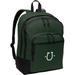 Monogrammed Forest Green Basic Backpack with Embroidered Initial