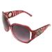 Butterfly Fashion Sunglasses Burgundy Frame in Zebra Pattern Design Purple Black Lenses for Women