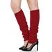 Allegra K Women's Ruffled Cuff Over Knee Length Knitted Leg Warmers