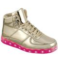 Women Rechargeable Light Up LED Sneakers Ankle Shoes Boots