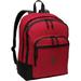 Monogrammed Red Basic Backpack with Embroidered Initial