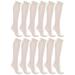 Womenâ€™s Trouser Socks, 12 Pairs, Opaque Stretchy Nylon Knee High, Many Colors Bulk