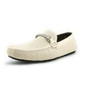 Amali Mens Slip On Driving Moccasin Casual Loafers Dress Shoes Cream Size 8.5