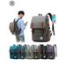 Luxtrada Vintage Laptop Backpack for Women Men, School College Backpack Travel Backpack with USB Charging Port Fashion Backpack (Light Grey)