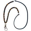 Hidden Hollow Beaded Fashion Women s Universal Cell phone lanyard Strong Light weight Silicone strap Strong hold Fits iPhone s Galaxy LG & most smart phones (Black Lava & Tigers Eye Stone Beads)