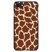 DistinctInk Case for iPhone 7 / 8 / SE (2020 Model) (4.7 Screen) - Custom Ultra Slim Thin Hard Black Plastic Cover - Brown Tan Beige Giraffe Skin Spots - Animal Print