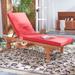 SAFAVIEH Outdoor Newport Chaise Lounge Chair with Side Table - 27.6" W x 78.7" L x 14.2" H