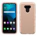 LG Harmony 4 Phone Case 3 in 1 Hybrid Rubberized Impact Armor Hard PC & TPU Silicone Rubber Heavy Duty Rugged Bumper Shockproof [Military-Grade] Full Body Protective ROSE GOLD Cover for LG Harmony 4