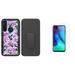 Bemz Armor Combo Motorola Moto G Power (2020) Phone Case - Heavy Duty Armor Protector Belt Clip Cover (2-Pack) Tempered Glass Screen Protectors and Touch Tool - Lavender Hummingbirds