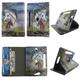 Racing Horse tablet case 7 inch for Universal 7 7inch android tablet cases 360 rotating slim folio stand protector pu leather cover travel e-reader cash slots