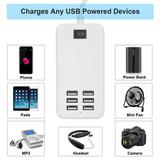 6-Port USB Wall Charger Desktop Charging Station Quick Charge Compatible with Compatible for Phones Tablets Smartphones and More