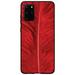 DistinctInk Case for Samsung Galaxy S20 (6.2 Screen) - Custom Ultra Slim Thin Hard Black Plastic Cover - Red Feather Texture
