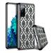 Capsule Case Compatible with Galaxy S20 FE [Cute Slim Heavy Duty Men Women Girly Design Protective Black Phone Case Cover ] for Samsung Galaxy S20 Fan Edition 5G & 4G (Black Floral Damask)