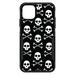 DistinctInk Custom SKIN / DECAL compatible with OtterBox Commuter for iPhone 11 Pro (5.8 Screen) - Black White Skulls Pattern