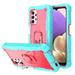 Case for Samsung A32 5G Case Galaxy A32 Case Allytech Slim Fit Rugged 3-Layer Shockproof Protection Hybrid Kickstand Phone Case Cover for Samsung Galaxy A32 5G[NOT for 4G] Green + Rose