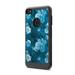 Capsule Case Compatible with Alcatel Idol 5 Alcatel Nitro 5 [Drop Protection Shock Proof Carbon Fiber Black Case Defender Design Strong Armor Shield Phone Cover] - (Blue White Roses)