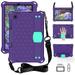 Galaxy Tab S6 Lite 10.5 Case P610 615 Case Allytech Silicone Impact-Resistant Kids Friendly With Shoulder Strap Kickstand Shockproof Case Cover for Samsung Galaxy S6 Lite 10.4 Purple/Aqua