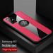 Dteck Case For Samsung Galaxy A71 4G (6.5 inches) Ultra Slim Ring Holder Rubber Bumper Case Kickstand Shockproof Back Phone Cover (without Screen Protector) Red