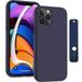 RMOR: Silicone Phone Case with Thin Stylish Finger Grip Compatible with Apple iphone 12 Pro 6.1 inch (2020) Soft Touch Full Body Protective Shockproof Liquid Silicone Case with Microfiber Lining